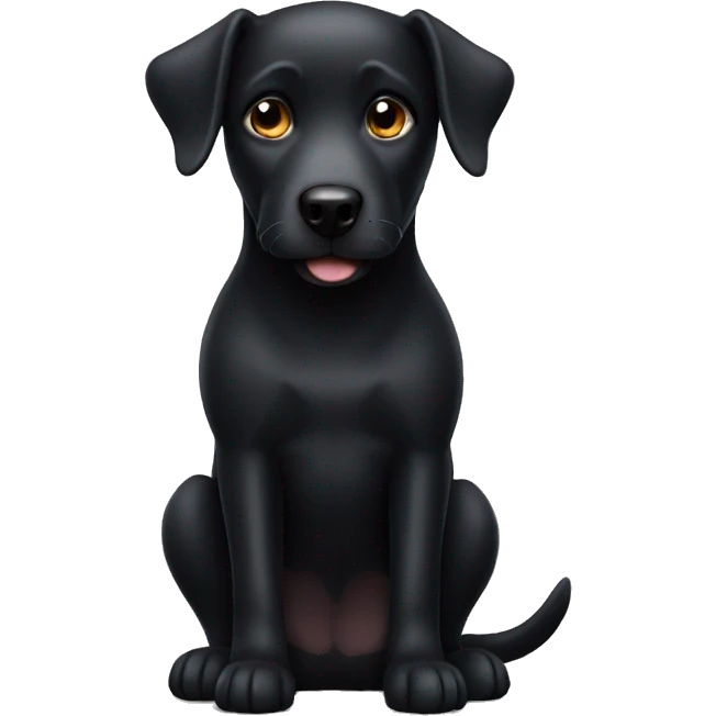 Black dog emoji