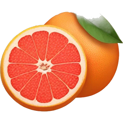 Two Grapefruit with leaves emoji