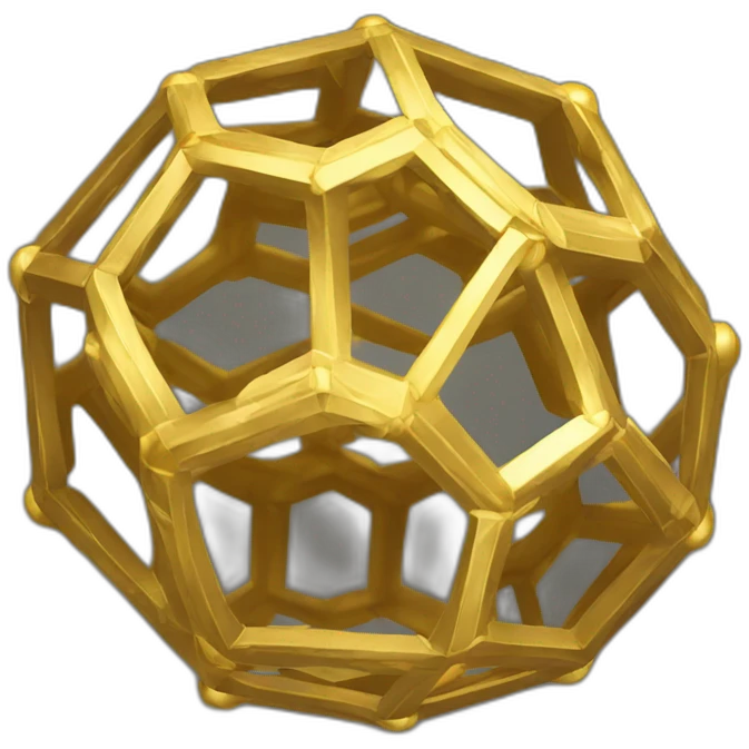 Golden truncated Icosahedron emoji