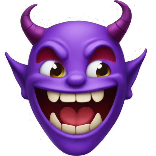 purple Devil laughing emoji emoji