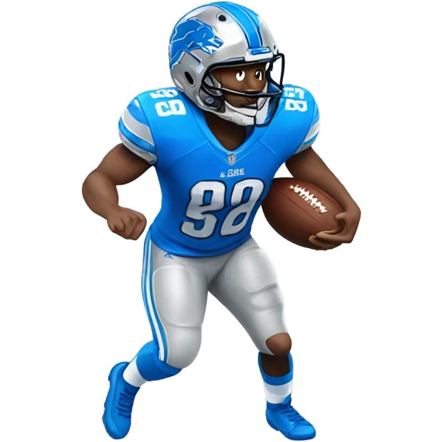 Detroit Lions football player emoji