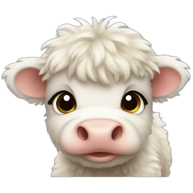 fluffy baby scottish cow emoji