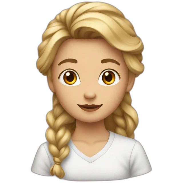 Девочка с цветком emoji