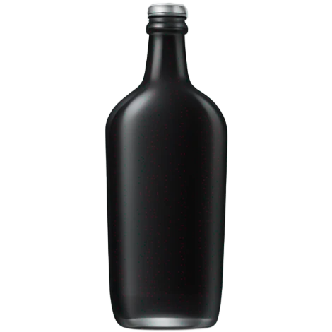 flat bottle of black alcohol drink emoji