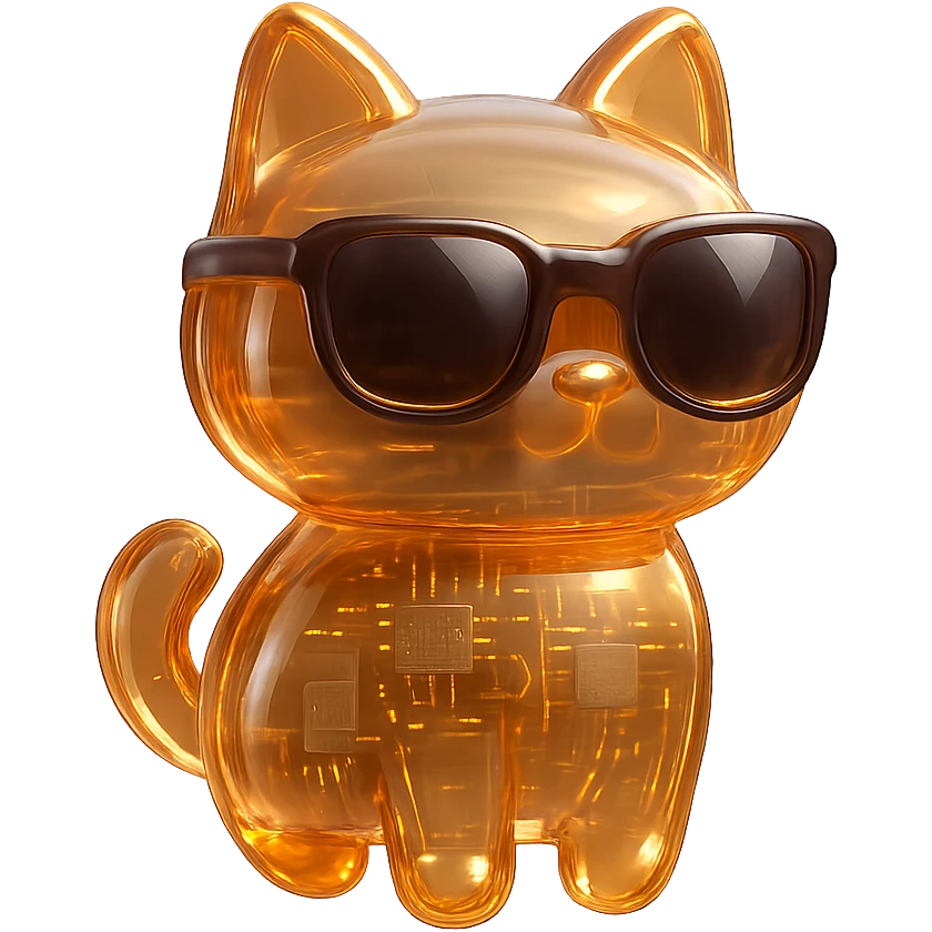 Cat wearing sunglasses emoji
