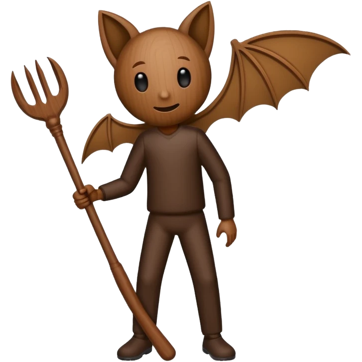 wooden stick figure with a bat tung tung tung sahur emoji