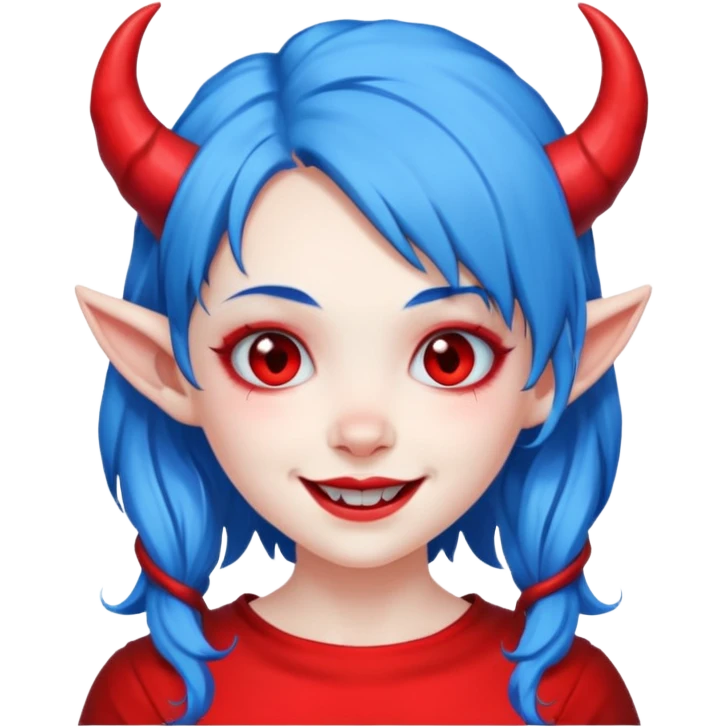 BLUE HAIRED DEVIL GIRL emoji
