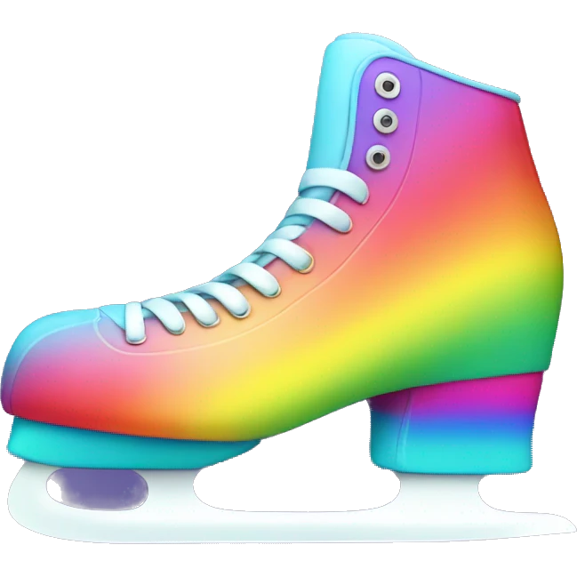 Rainbow ice skate  emoji
