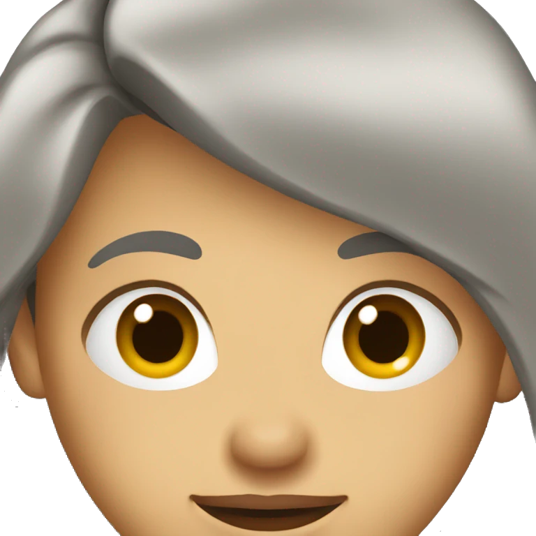 Brown gray hair emoji