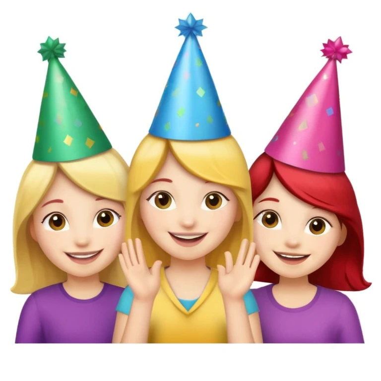 girls celebrating  emoji