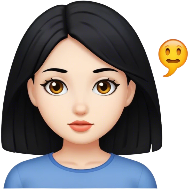 A girl with black hair  emoji