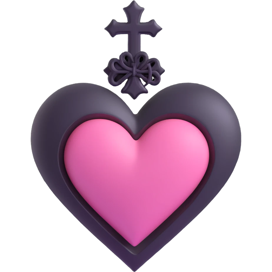 BLACKPINK-inspired gothic heart ,  hearts, black and pink, cute,  emoji