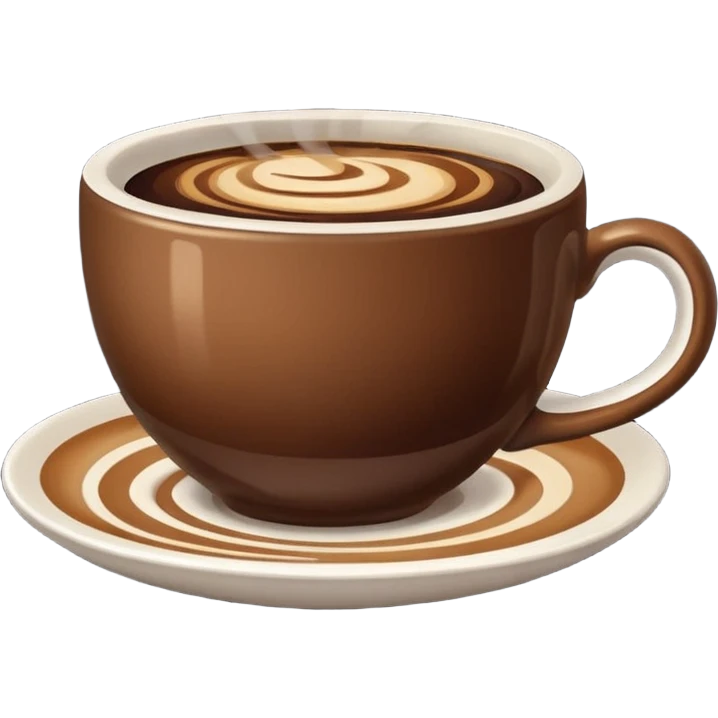 plain Coffee without Saucer, Brown Cup, no saucer. emoji