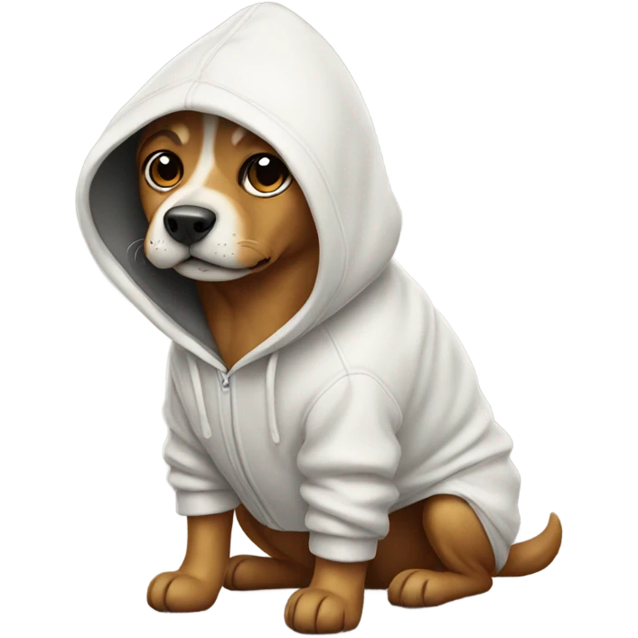 Dog with a hoodie emoji