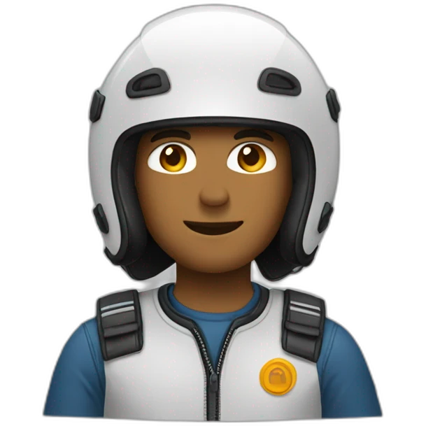 A man who arranges a motorcycle helmet emoji