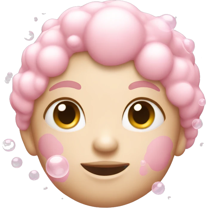 Light pink bubbles emoji
