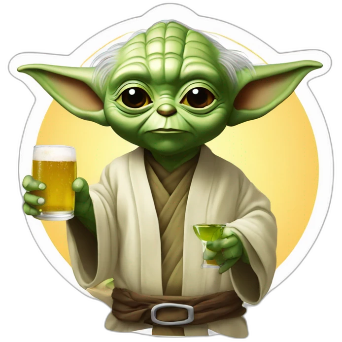 Yoda drink bière emoji