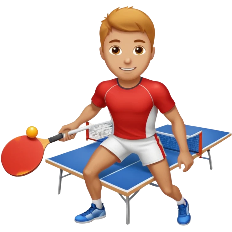 athlette with ping pong rocket emoji