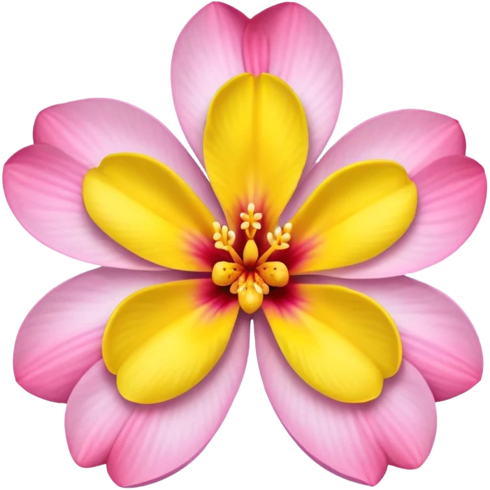 yellow and pink monoi flower emoji