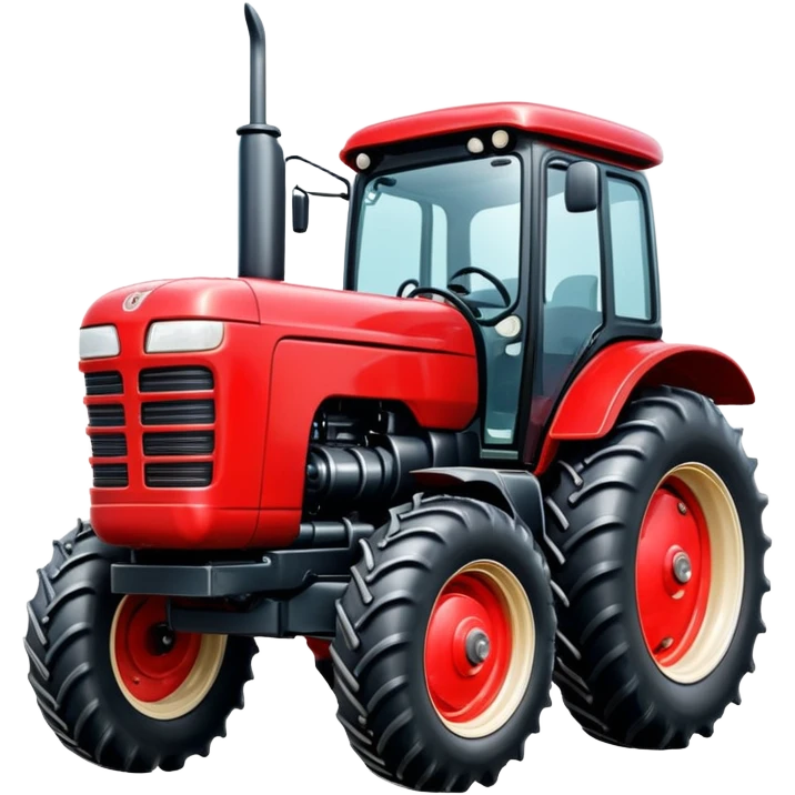 a red tractor emoji