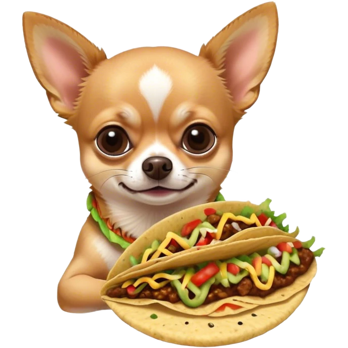 Chihuahua eating tacos emoji
