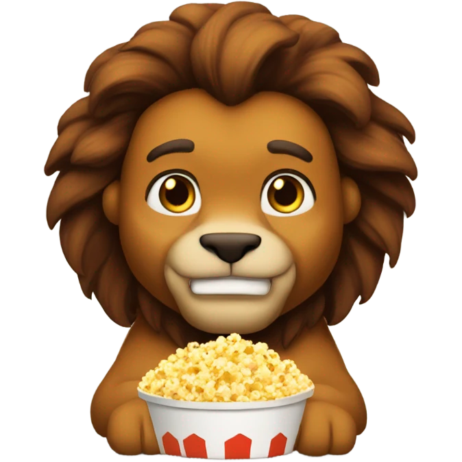 Mufasa with popcorn emoji