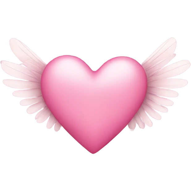 Pink hear with wings emoji