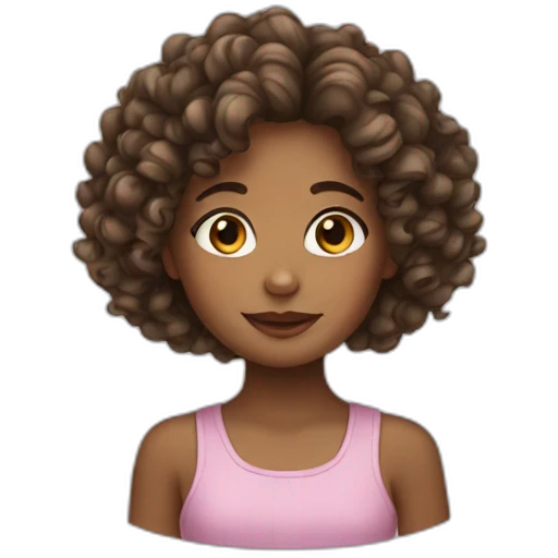 girl with curly hair emoji