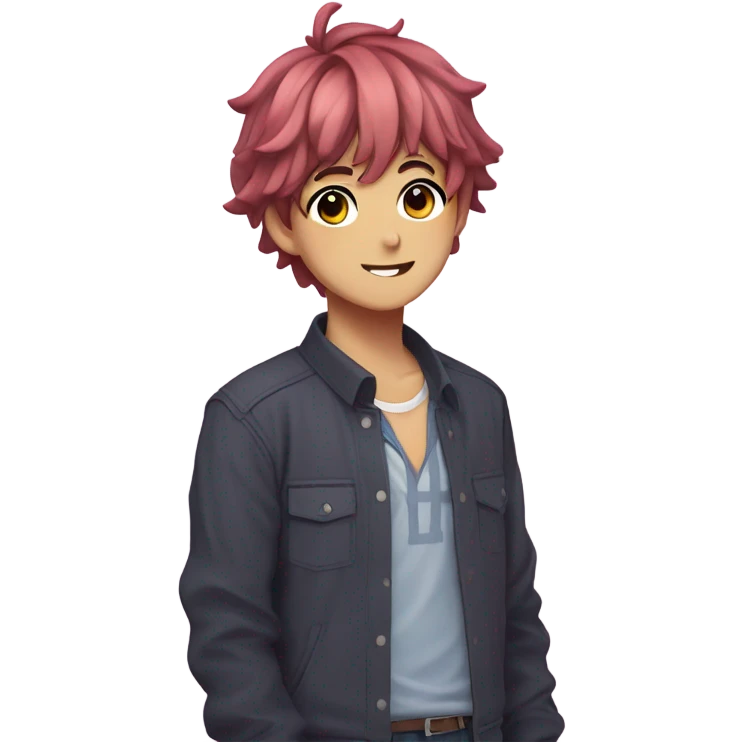 Sayori from Doki Doki Literature Club as a Boykisse emoji