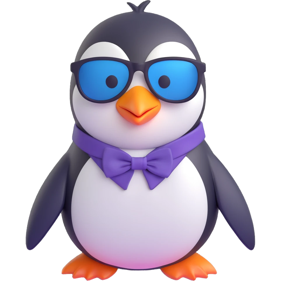 An Penguin with Sunglasses emoji