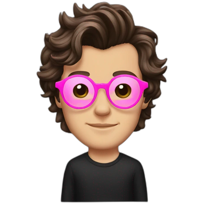 harry styles with pink glasses emoji