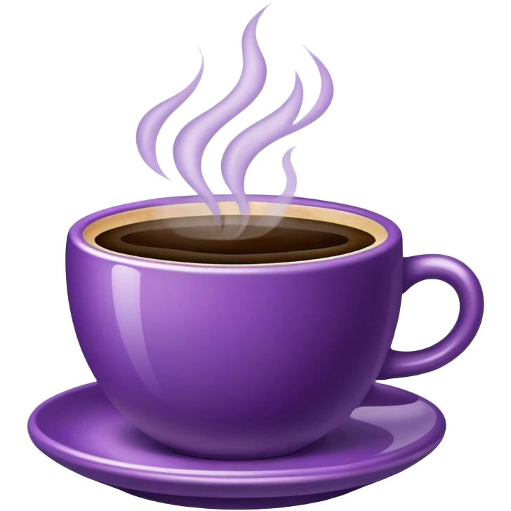 purple cup of coffee emoji