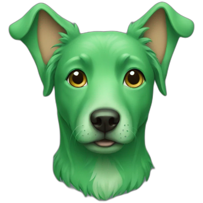 green dog emoji