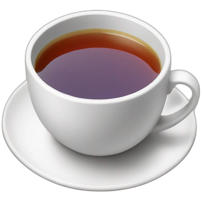 Cup of tea with simple emoji