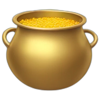 golden pot at the end of a rainbow emoji