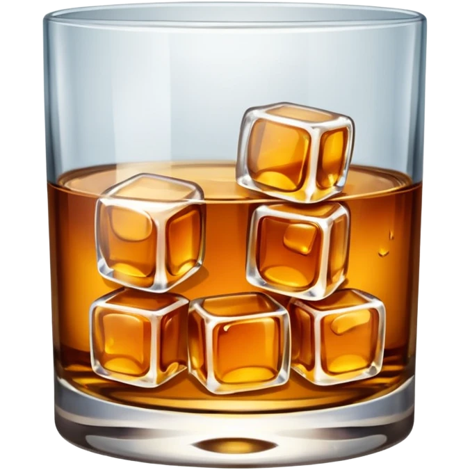 a glass of whiskey with ice emoji