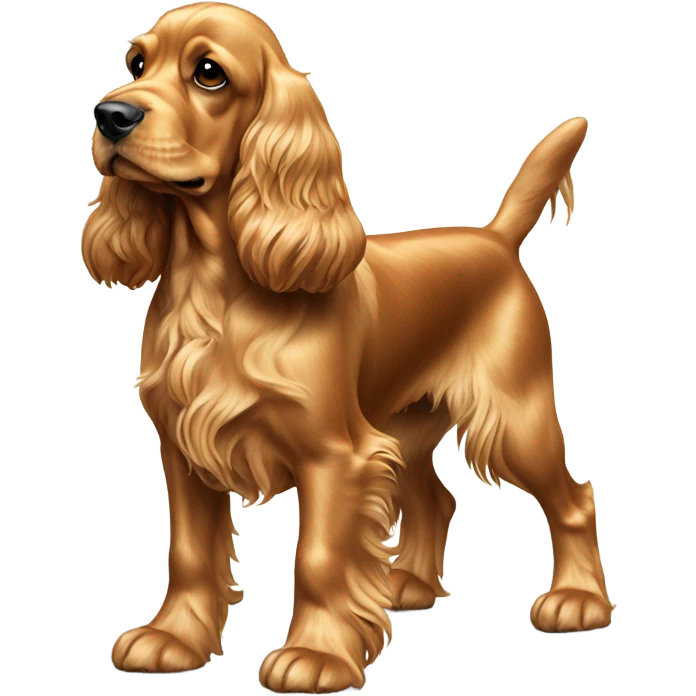 Dog-golden-english-cocker-spaniel-full-body-standing emoji