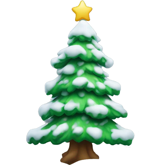 Christmas tree with snow  emoji