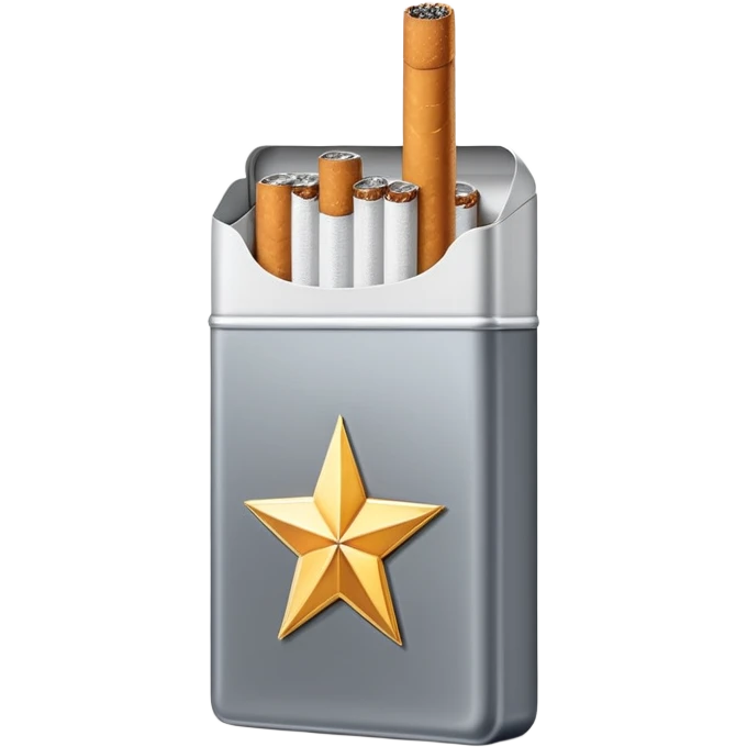 7 stars grey shining cigaret pack emoji