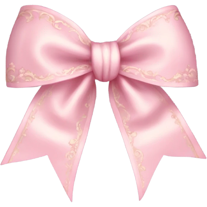 vintage rococo light pink bow emoji