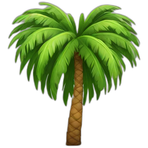 heart-shaped palm tree emoji