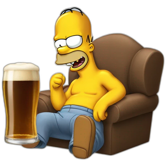 Simpson qui boit une bière emoji