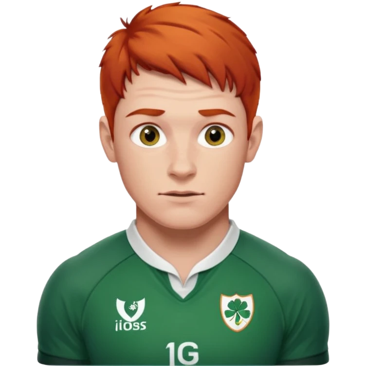 irish rugby player with very short red hair emoji
