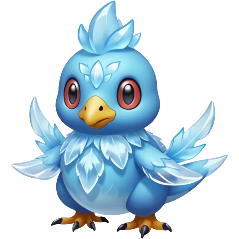 elemental icy floral ethereal glacial Axew-Rufflet-Brionne-Pokémon-Fakémon-hybrid-creature emoji