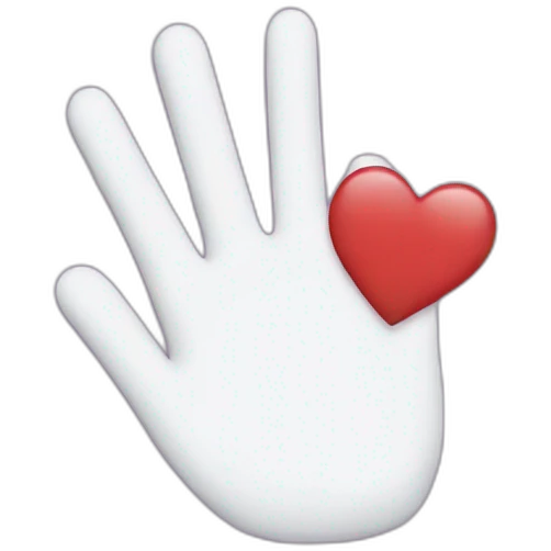 half heart hand emoji