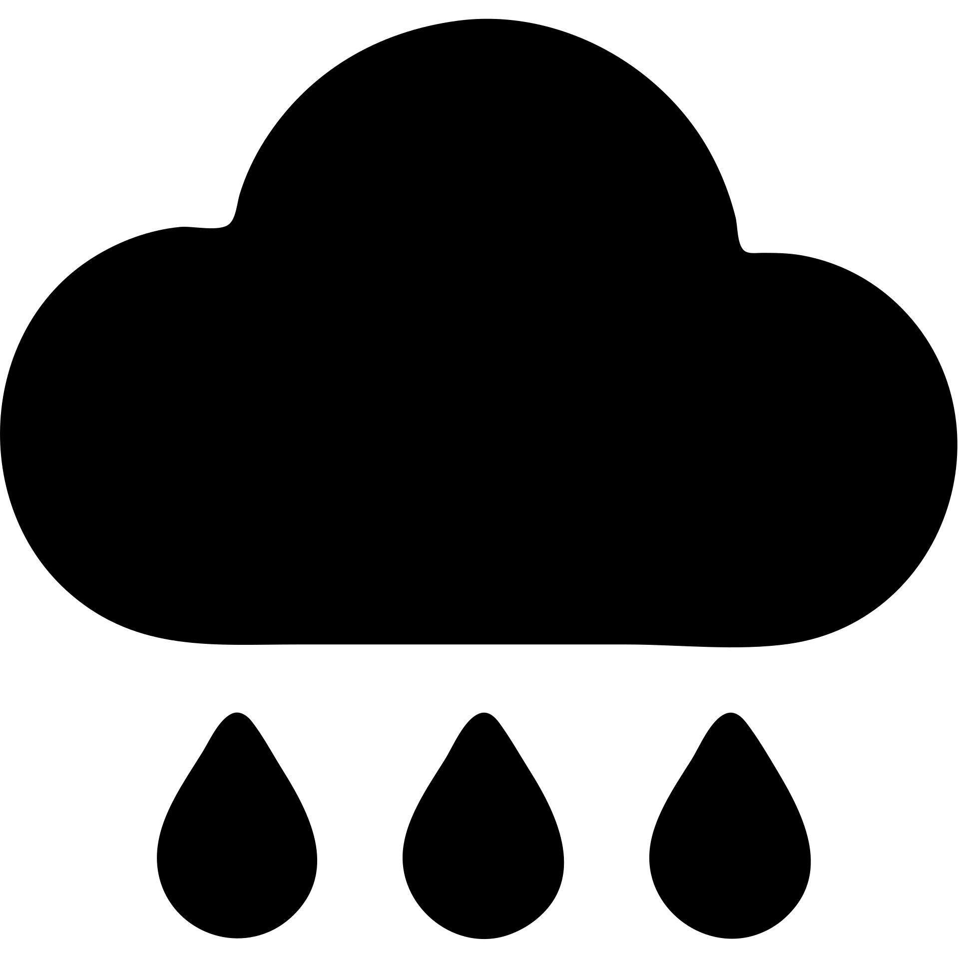 solid filled rain icon, minimal emoji