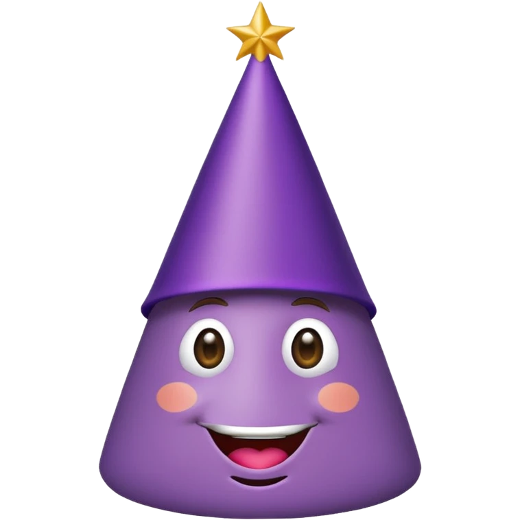 brinjal wearing party hat emoji