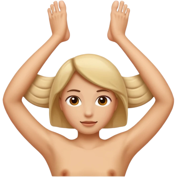 face with legs behind the head emoji