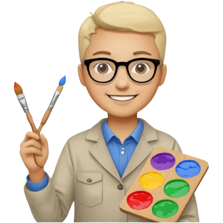 un professeur d'arts plastiques emoji