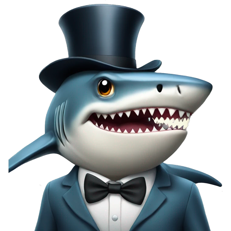 shark wit tophat emoji